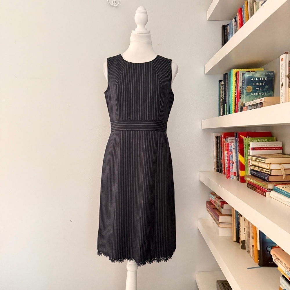 Brooks Brothers Navy Pinstripe Sheath Dress 6. NWT